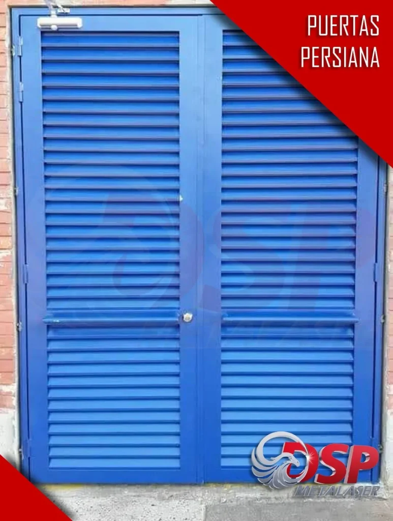 Puerta persiana de doble hoja