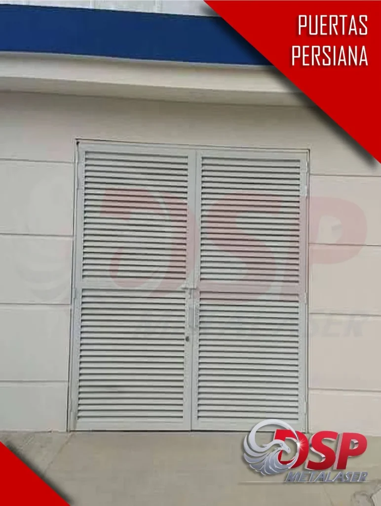Puerta persiana de doble hoja